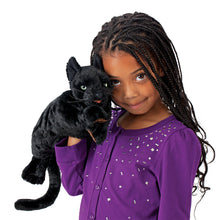 Load image into Gallery viewer, Black Cat Hand Puppet by Folkmanis + Personal Postcard from Noe