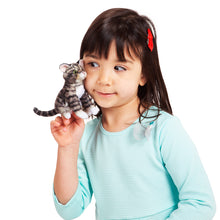 Load image into Gallery viewer, Tabby Cat Finger Puppet by Folkmanis