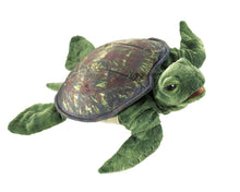 Load image into Gallery viewer, Sea Turtle Hand Puppet by Folkmanis + Personal Postcard from Noe